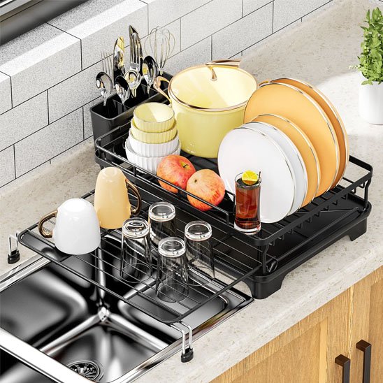 Egouttoir vaisselle parfait pour une cuisine bien rangée